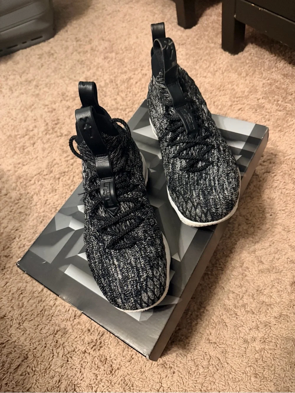 Nike LeBron XV (Ashes) Boys Basketball High Top Sneakers 6Y